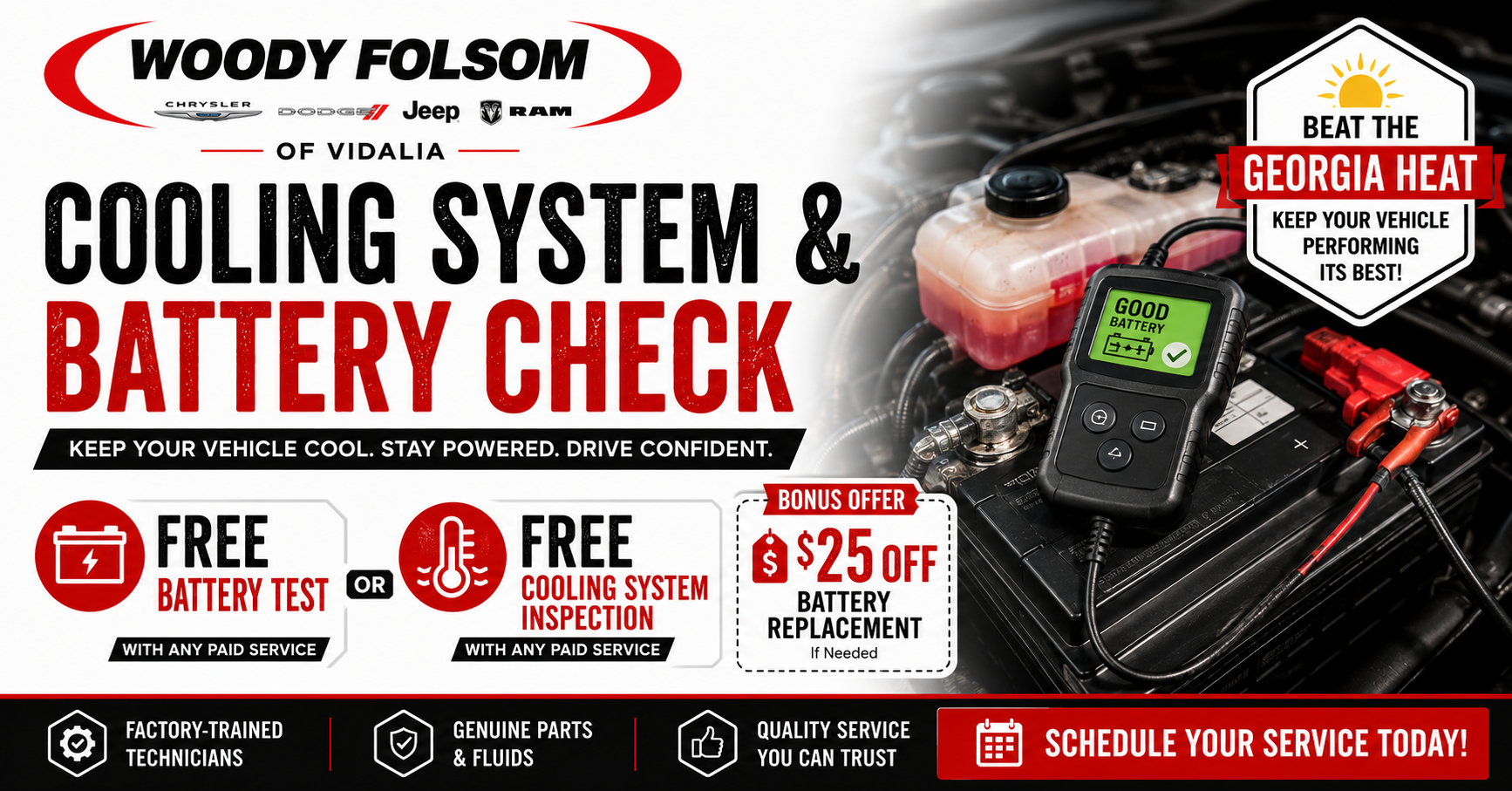 Cooling System and Battery Check